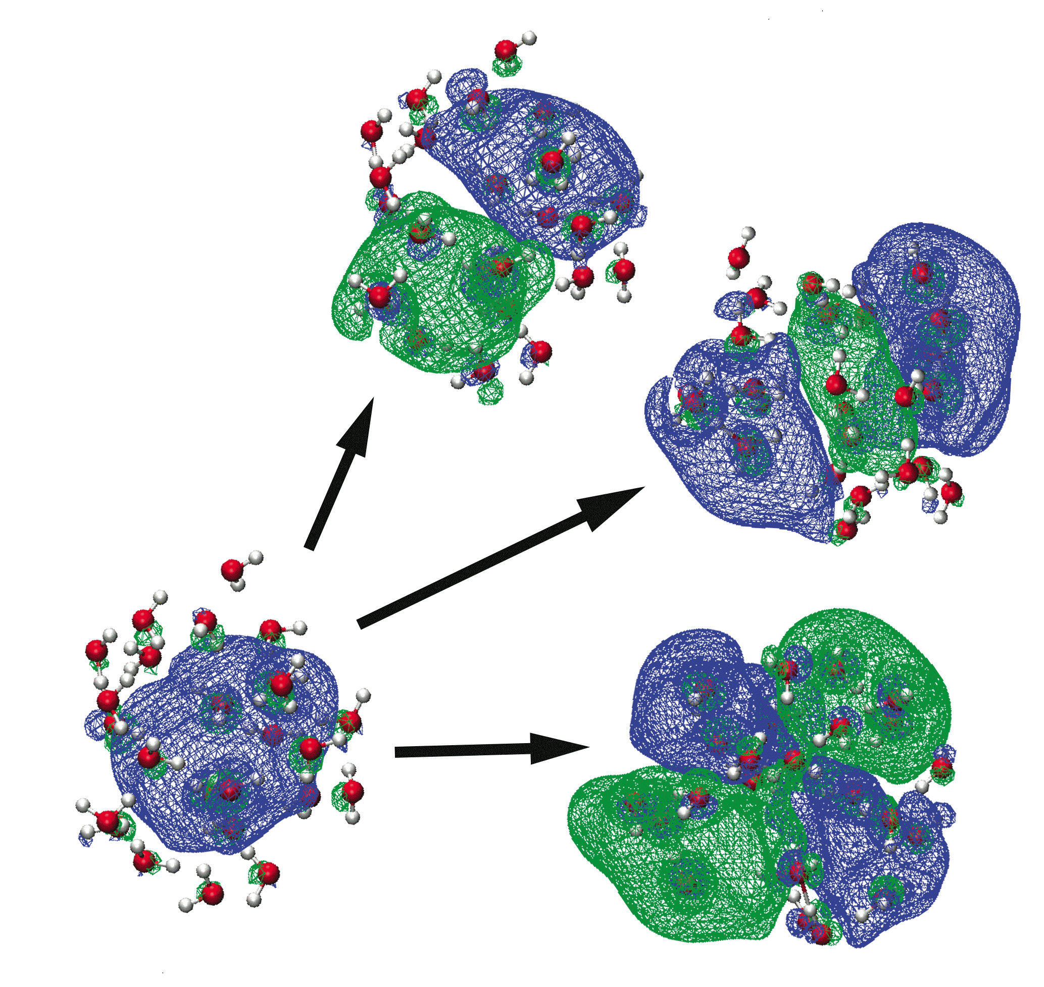 Natural transition orbitals for the aqueous electron