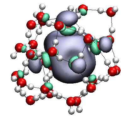SOMO of a water cluster anion
