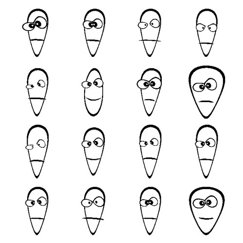 Evolving Cartoon Faces