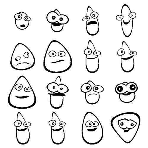 Evolving Cartoon Faces