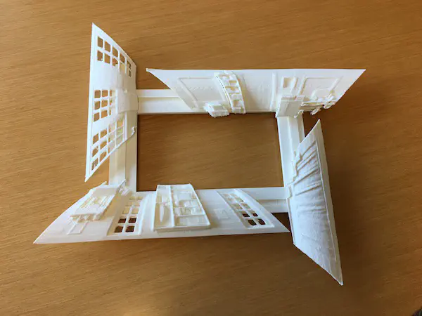 3D scanned room 3D printed frame