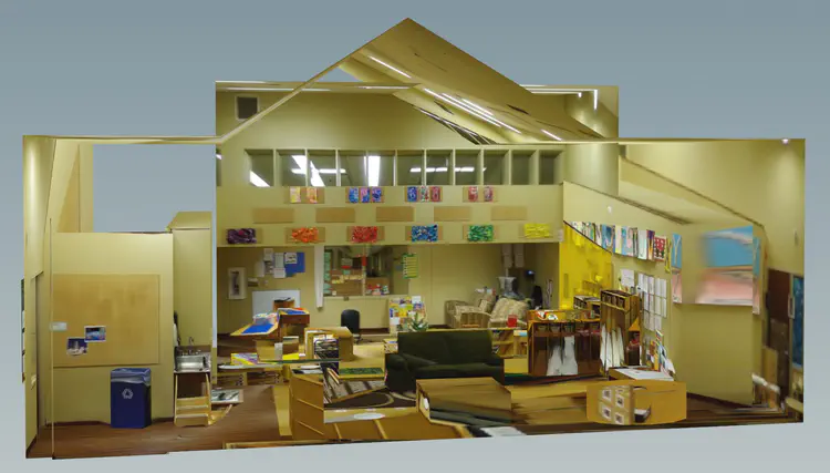 virtual classroom from front