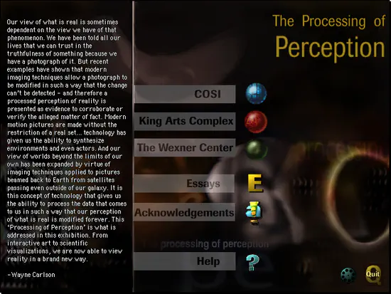 Processing of Perception