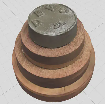 Captured virtual Devo hat mold 3D model