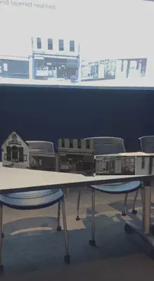 AR model placed on table during conference