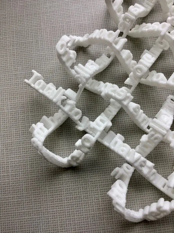 3d printed woven text