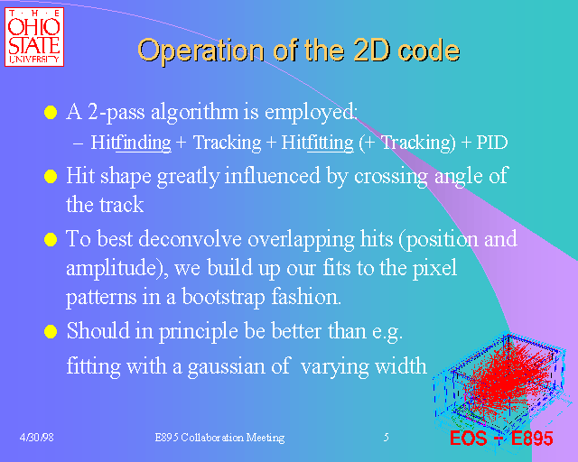 Operation of the 2D code