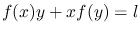 $f(x)y+xf(y)=l$