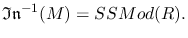 $\mathfrak{In}^{-1}(M) = SSMod(R).$
