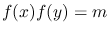 $f(x)f(y)=m$