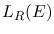 $L_{R}(E)$