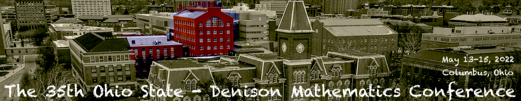 Denison 2022 graphic, with OSU Math Department building