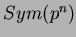 $ Sym(p^n)$