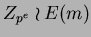 $ Z_{p^e}\wr E(m)$