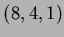 $ (8,4,1)$