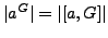 $ \vert a^G\vert=\vert[a,G]\vert$