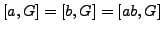 $ [a,G]=[b,G]=[ab,G]$