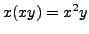 $ x(xy)=x^{2}y$