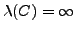 $ \lambda(C) = \infty$