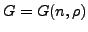 $ G = G(n,\rho)$