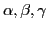 $ \alpha, \beta, \gamma$