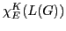 $ \chi_E^K(L(G))$