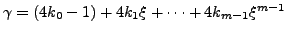 $ \gamma=(4k_0-1)+4k_1\xi+\cdots+4k_{m-1}\xi^{m-1}$