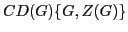 $ CD(G)\{ G, Z(G) \}$