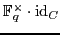 $ \mathbb{F}_q^\times
\cdot \operatorname{id}_C$