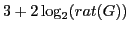 $ 3+2\log_2(rat(G))$