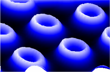 Ferromagnetic resonance image tuned to the first magnetostatic mode in a 2 micron permalloy dot.