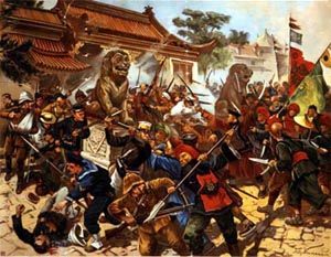 Boxers fighting with European and American armies