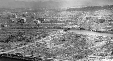 The city of Hiroshima after the atomic bomb