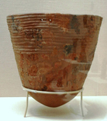 Jomon pottery with rope design