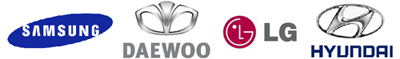 Logos of Korean brands