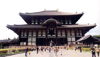 The Todaiji Buddhist temple in Nara