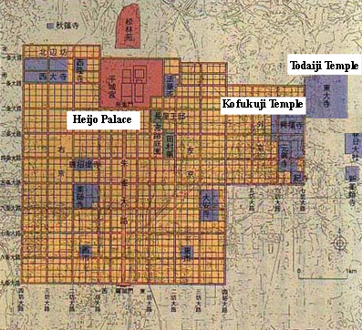 A map of ancient Nara