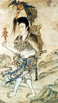 Shen Nong trying out hundreds kinds of herbs